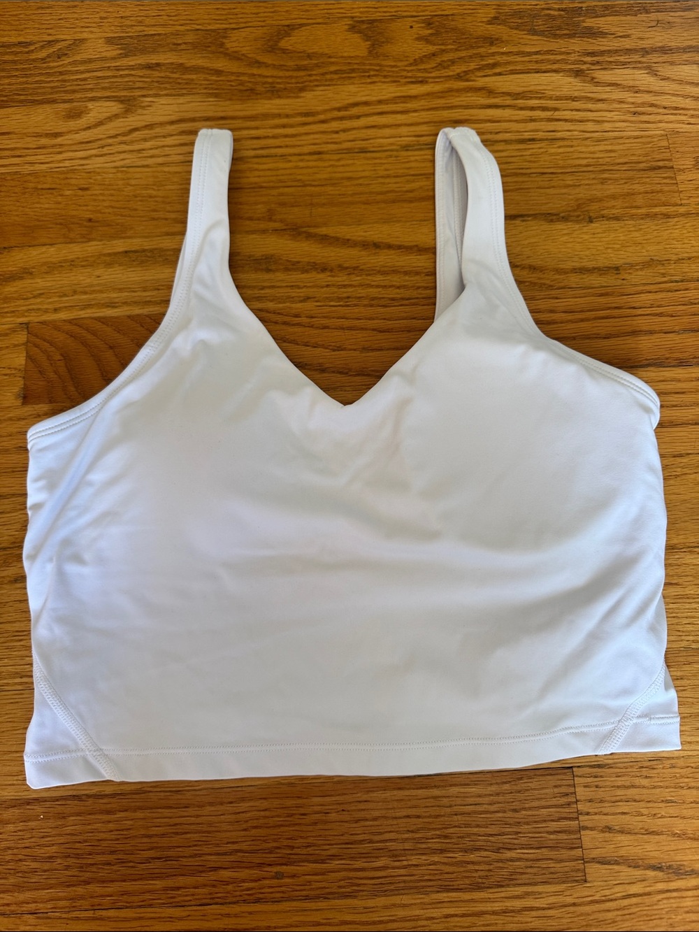 Amazon White Seamless V-Neck Sports Bralette
